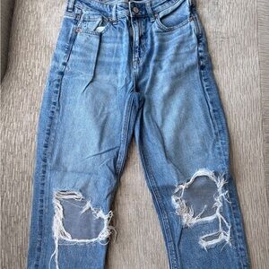 American Eagle Outfitters Blue Distressed Jeans